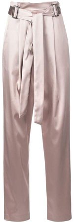Sally Lapointe tie waist tapered trousers