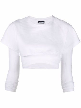 Jacquemus Le Double Cropped Layered T-shirt - Farfetch
