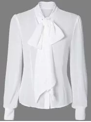 White Blouse with Bow