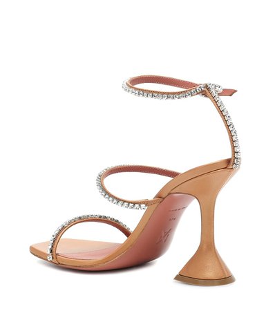Gilda Embellished Leather Sandals | Amina Muaddi - Mytheresa