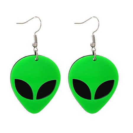 fashion night acrylic alien head earrings exaggerated bar jewelry accessories NHJJ263073