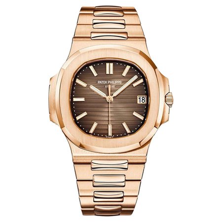 Patek Philippe Nautilus 18K Rose Gold Automatic Men's Watch 5711/1R-001 For Sale at 1stDibs