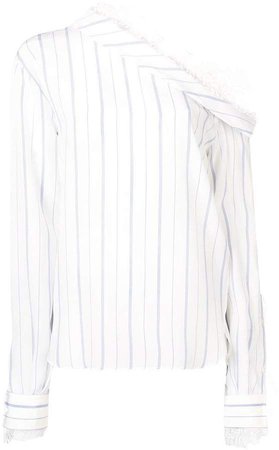 striped off-the-shoulder blouse