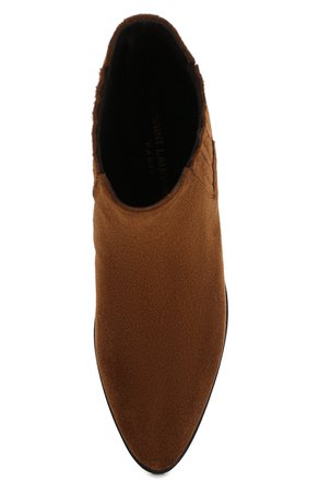 Женские коричневые замшевые ботинки west SAINT LAURENT — купить за 59950 руб. в интернет-магазине ЦУМ, арт. 549214/BT300
