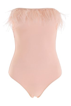 Oseree Swimsuit With Feathers
