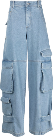 Gods cargo-pocket wide-leg jeans