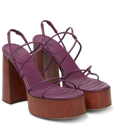 Gia Borghini - Gia/Rhw Rosie 28 leather sandals | Mytheresa