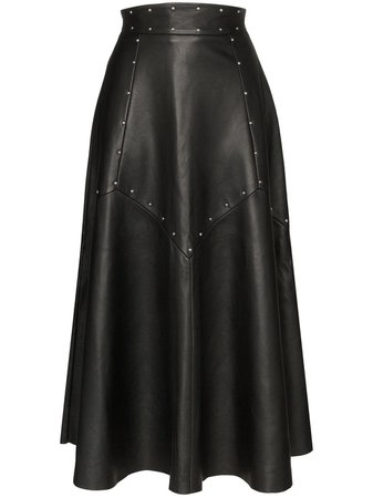 Skiim Studded Leather Maxi Skirt - Farfetch