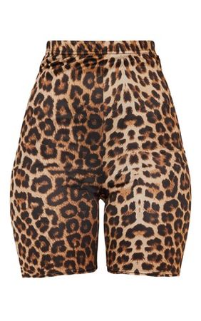 leopard biker shorts