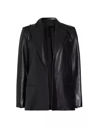 Shop Helmut Lang Leather Blazer | Saks Fifth Avenue