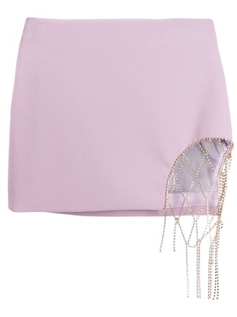 Area Purple Diamanté Chain Mini-Skirt | Farfetch.com