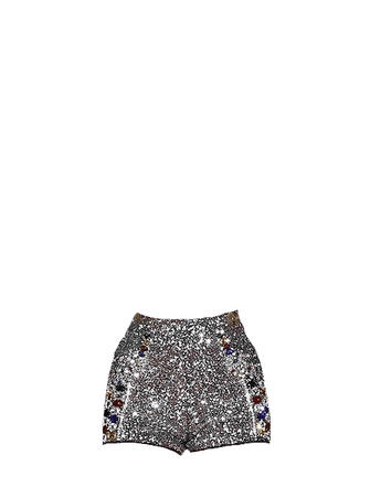 silver sequin stage shorts edit png