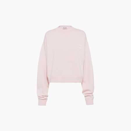 Oversized wool and cashmere sweater Alabaster pink | Miu Miu