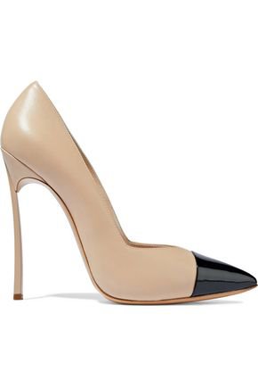 Two-tone smooth and patent-leather pumps | CASADEI | Sale up to 70% off | THE OUTNET