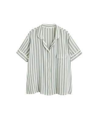 Violeta BY MANGO Pocket striped shirt