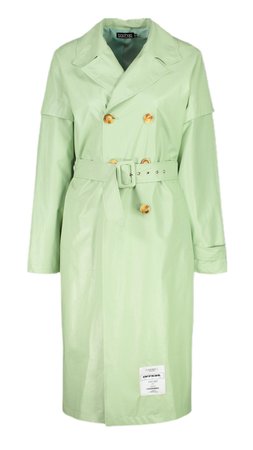 mint green trench