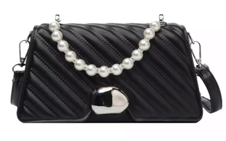 black pearl handbag
