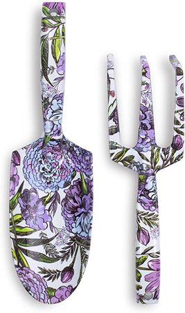 Amazon.com : Vera Bradley Purple Floral Garden Tool Set for Women, 2 Piece Gardening Kit Includes Thick Knee Cushion and Gripped Gloves Gardening Tools, Lavender Meadow : Garden & Outdoor