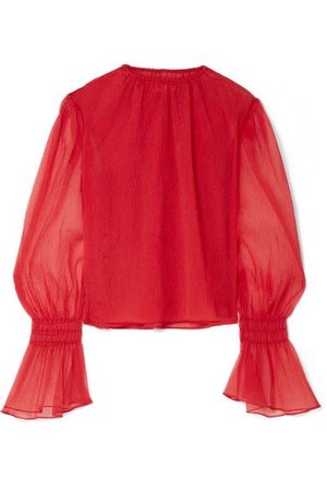 BEAUFILLE Camarina plissé-chiffon blouse