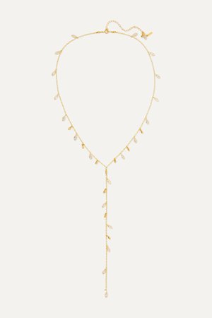 Gold Gold-plated Swarovski crystal necklace | Chan Luu | NET-A-PORTER