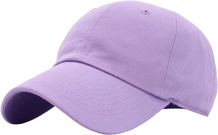Amazon.com: KB-Low LAV Classic Cotton Dad Hat Adjustable Unconstructed Plain Cap (One Size, Lavender) : Clothing, Shoes & Jewelry