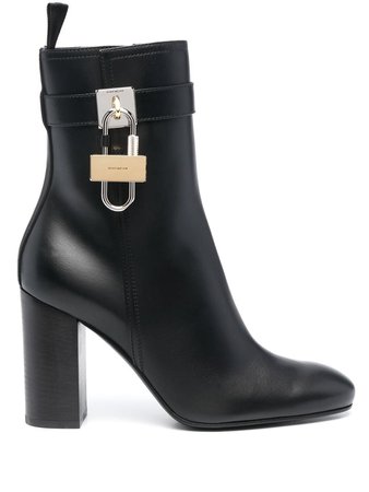 Shop Givenchy padlock-detail ankle boots
