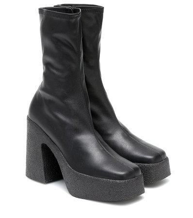 Stella McCartney - Faux leather platform ankle boots | Mytheresa
