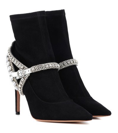 Lorena stretch-suede ankle boots