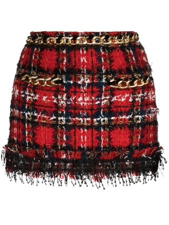 Balmain Sequin Tweed Mini Skirt