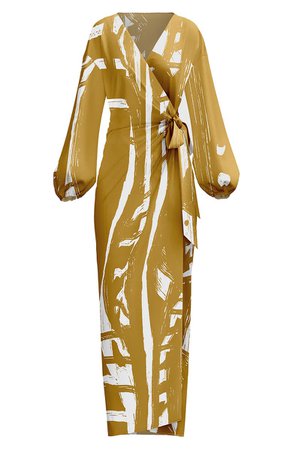 DIARRABLU Lala Long Sleeve Wrap Dress | Nordstrom