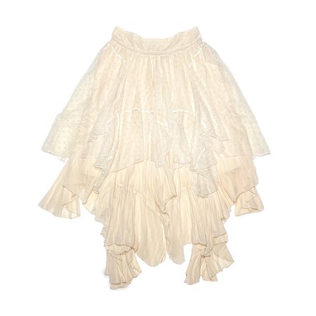 layered asymmetrical hem fairy skirt