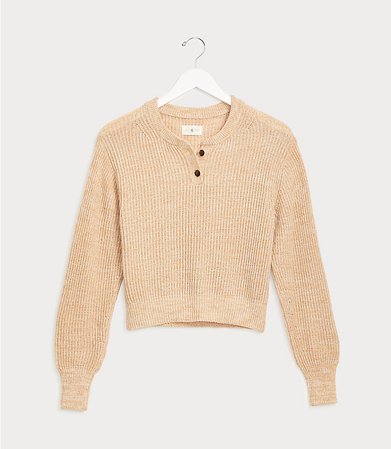 Lou & Grey Henley Sweater | LOFT pink