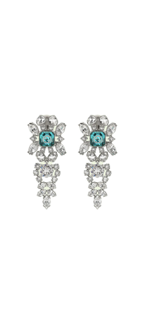 Gucci chandelier aqua earrings