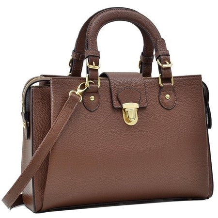 Shop Women's Designer Pebbled Top Handle Satchel Handbag Shoulder Bag Work Bag Purse With Strap - On Sale - Free Shipping Today - Overstock - 23499615