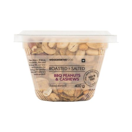 Roasted & Salted BBQ Flavoured Peanut & Cashew Mix 400g | Woolworths.co.za