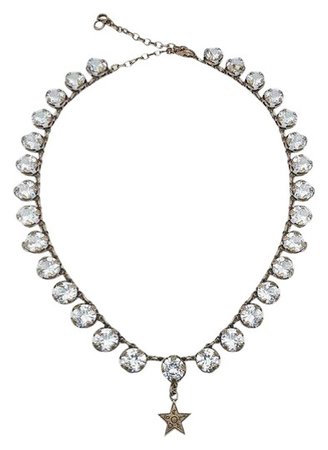Dior Bronze Jadior Star Crystal Choker Necklace