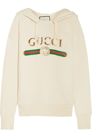Gucci | Haut à capuche en jersey de coton à broderies | NET-A-PORTER.COM