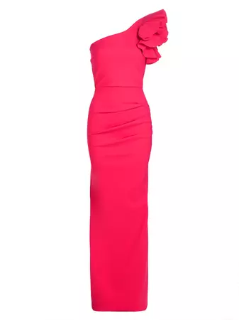 Shop Chiara Boni La Petite Robe Umar Ruffled One-Shoulder Gown | Saks Fifth Avenue