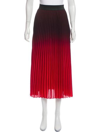 Maje Pleated Accents Midi Length Skirt - Clothing - W2M47799 | The RealReal