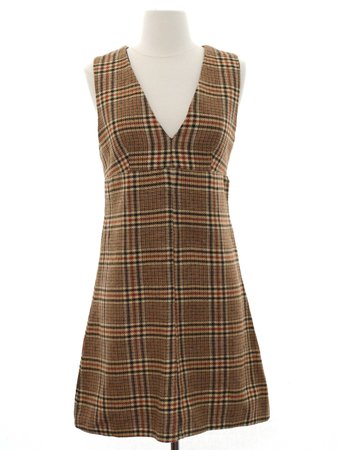brown plaid dress - Google Search