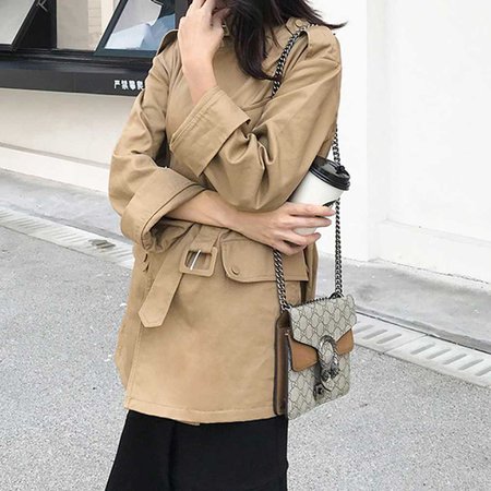 JESSICABUURMAN - QUAND BUCKLED LONG SLEEVES TRENCH COAT
