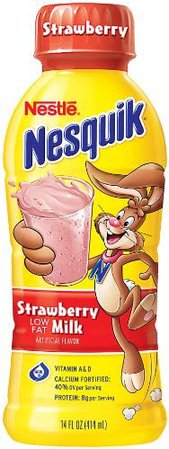 Amazon.com: Nestle Nesquik Flavored Milk, Strawberry (1%), 16-Ounce Bottles (Pack of 12), 14 Fl Oz (Pack of 12) : Grocery & Gourmet Food