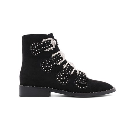 JESSICABUURMAN - Exclusive - LEWIS Studded Buckled Biker Ankle Boots