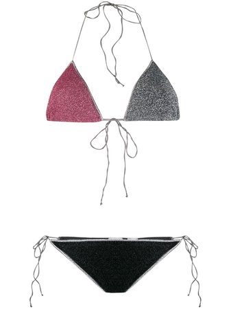 Oseree Lumiere halterneck bikini set £181 - Buy Online - Mobile Friendly, Fast Delivery