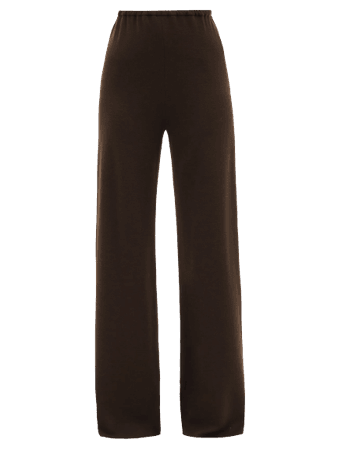 16ARLINGTON - Mandrake wool-blend wide-leg trousers
