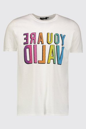 Pride Loose Fit T-Shirt With Valid Slogan Print | Boohoo
