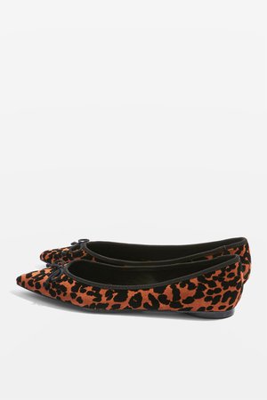 Atom Pointed Leopard Print Ballerina Pumps - Shop All Shoes - Shoes - Topshop USA