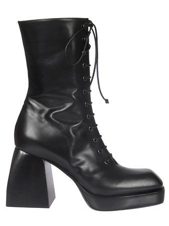 Nodaleto Block Heel Laced-up Boots