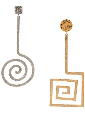 Jacquemus Women's Metallic Spiral Drop Earrings