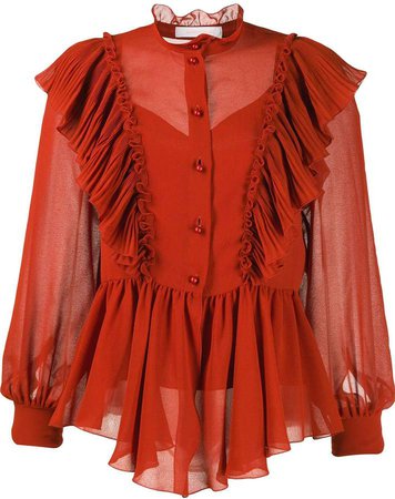 Neo-Victorian ruffled blouse